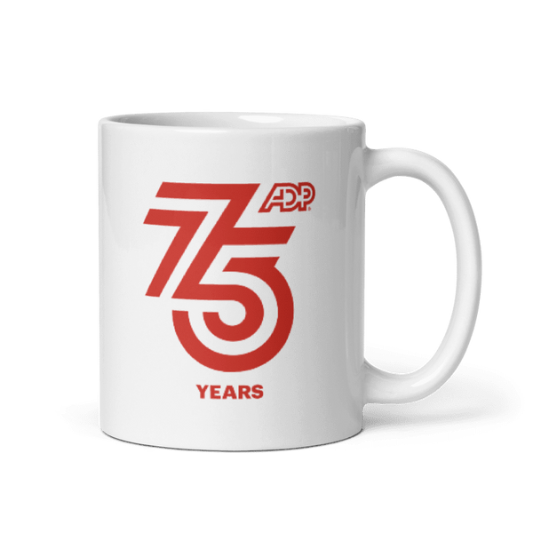 11oz Ceramic Mug (White) - ADP 75 (Red)