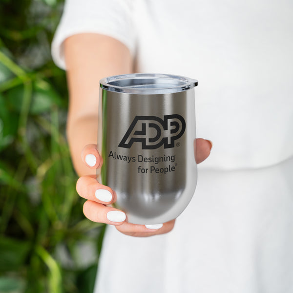 ADP with Tagline 12oz Insulated Wine Tumbler