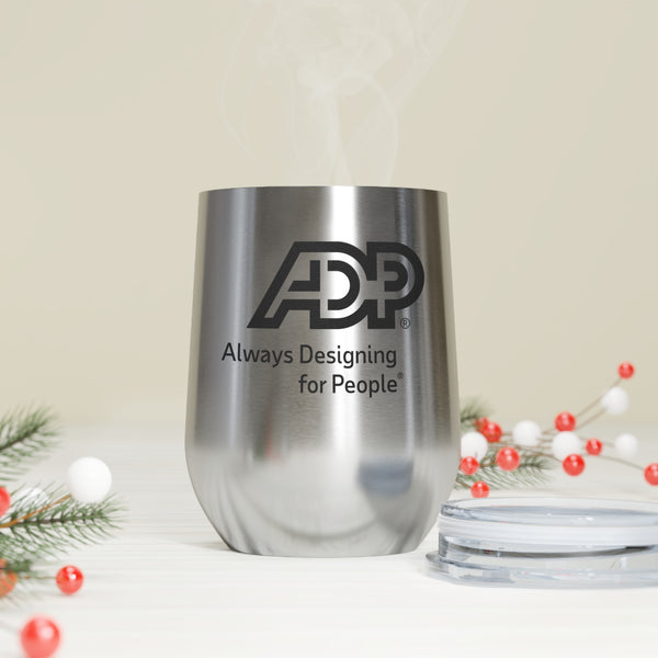 ADP with Tagline 12oz Insulated Wine Tumbler