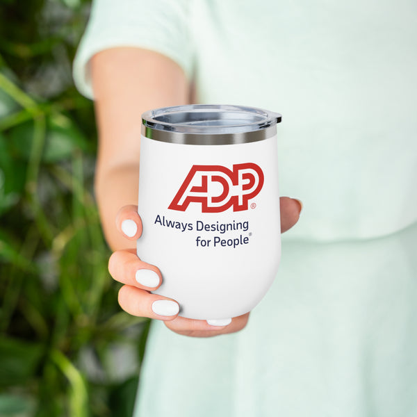 ADP with Tagline 12oz Insulated Wine Tumbler