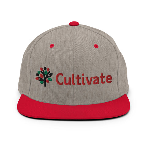 Snapback Hat (Various) - Cultivate (Red)