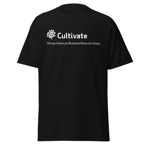 Unisex Classic Tee (Black) - Cultivate with Tagline (White)