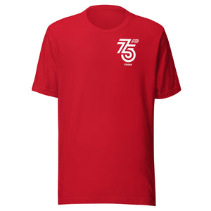 Unisex Jersey Short Sleeve Tee (Red) - ADP 75 (White)