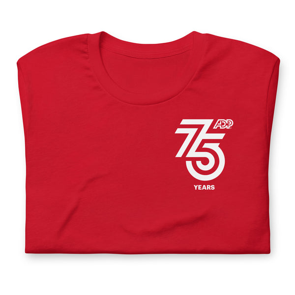 Unisex Jersey Short Sleeve Tee (Red) - ADP 75 (White)