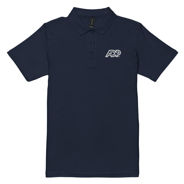 Women's Pique Polo Shirt (Various) - ADP (White) (Embroidered)