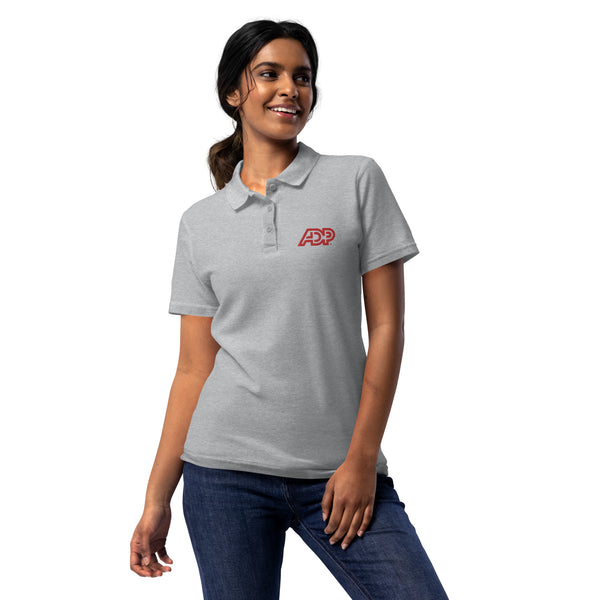 Women's Pique Polo Shirt (Various) - ADP (Red) (Embroidered)