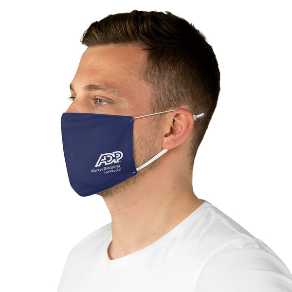 ADP with Tagline Navy Fabric Face Mask