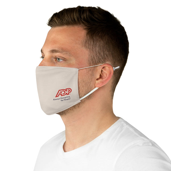 ADP with Tagline Tan Fabric Face Mask
