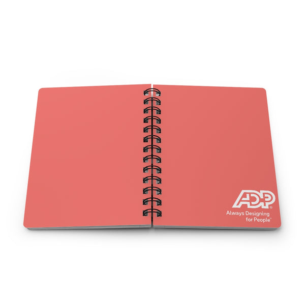 ADP with Tagline Rose Spiral Bound Journal