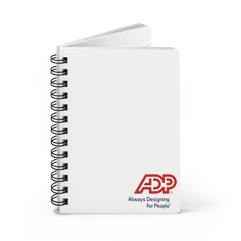 ADP with Tagline White Spiral Bound Journal