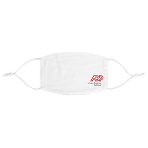 ADP with Tagline White Fabric Face Mask