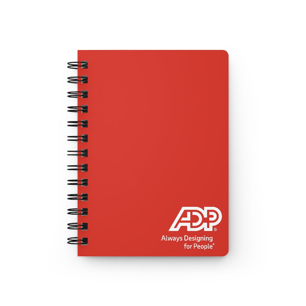 ADP with Tagline Red Spiral Bound Journal