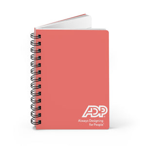 ADP with Tagline Rose Spiral Bound Journal