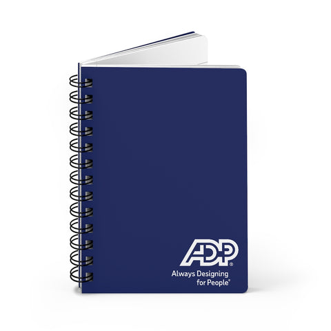 ADP with Tageline Blue Spiral Bound Journal