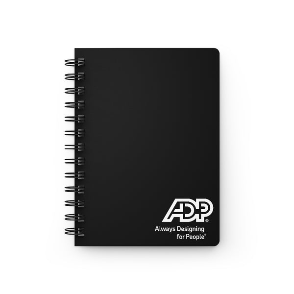 ADP with Tagline Black Spiral Bound Journal