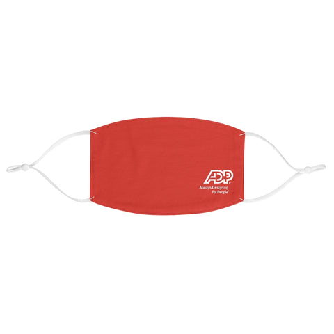 ADP with Tagline Red Fabric Face Mask
