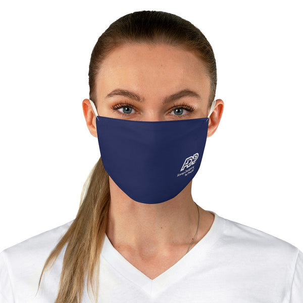 ADP with Tagline Navy Fabric Face Mask