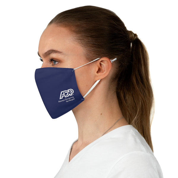 ADP with Tagline Navy Fabric Face Mask