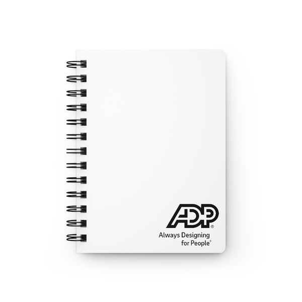 ADP with Tagline Black Spiral Bound Journal