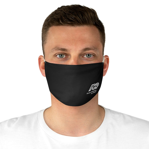 ADP with Tagline Black Fabric Face Mask